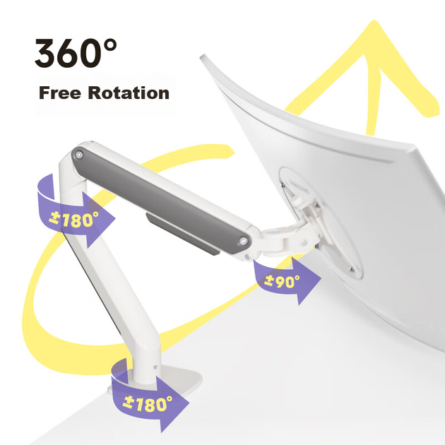 Кронштейн Brateck Beihu для монитора механический, для стола, E350, белый, 17-32", для AOC - Фото 10 Кронштейн Brateck Beihu для монитора механический, для стола, E350, белый, 17-32", для AOC - изображение 10