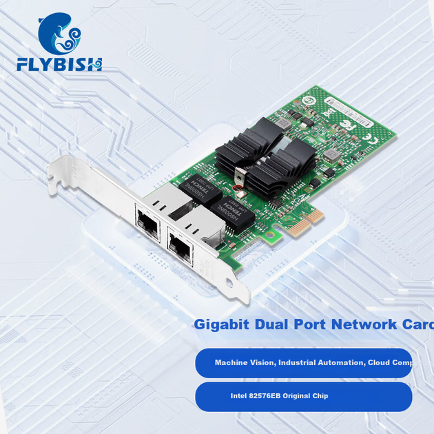 Мережева карта FLYBISH NA576-T2 PCI-E X1 Gigabit з двома портами, двома портами, програмною агрегацією ROS маршрутизатора, чіп Intel 82576 - Фото 4 Мережева карта FLYBISH NA576-T2 PCI-E X1 Gigabit з двома портами, двома портами, програмною агрегацією ROS маршрутизатора, чіп Intel 82576 - изображение 4