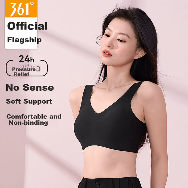 Бюстгальтер 361° SLY25NA340 женский бесшовный push-up с боковой поддержкой, черный, универсальный размер 60-80 кг - изображение 3