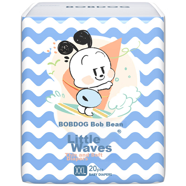Подгузники BOBDOG Small Wave размер XXL, 60 шт, 14-17 кг, ультратонкие - изображение 5