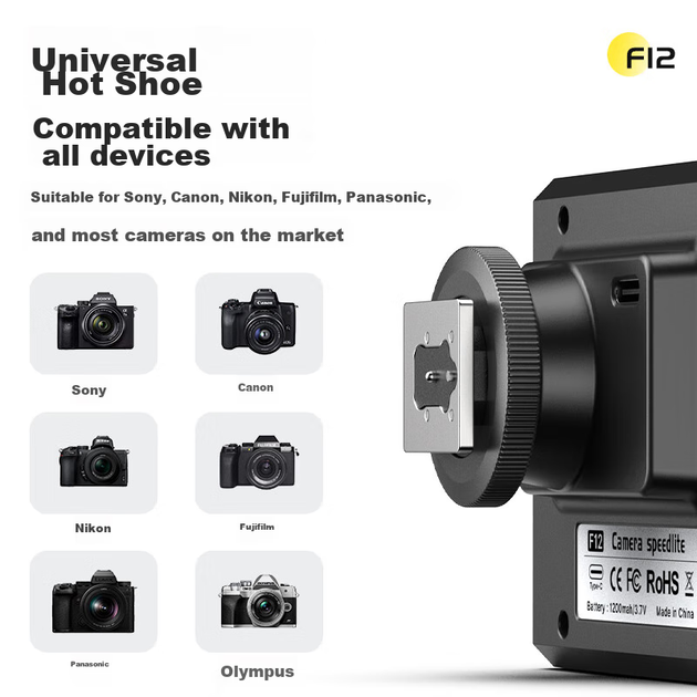 Вспышка Ulanzi F12Mini с горячим башмаком, с софтбоксом, для Canon/Nikon/Sony, портативная - изображение 6