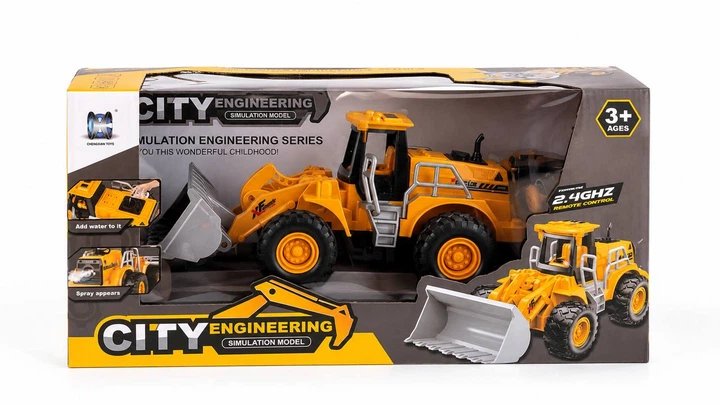 Фронтальный погрузчик на радиоуправлении City Engineering 2.4 GHz с эффектом пара - Фото 1 Фронтальный погрузчик на радиоуправлении City Engineering 2.4 GHz с эффектом пара - изображение 1
