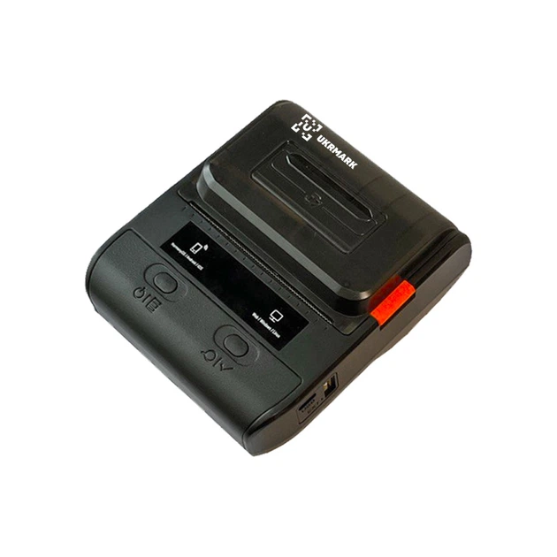 Портативный термопринтер UKRMARK DP30BK, USB/Bluetooth, рулоны 20-75 мм, для чеков/этикеток, черный, печать на термобумаге и полимерных этикетках - изображение 10