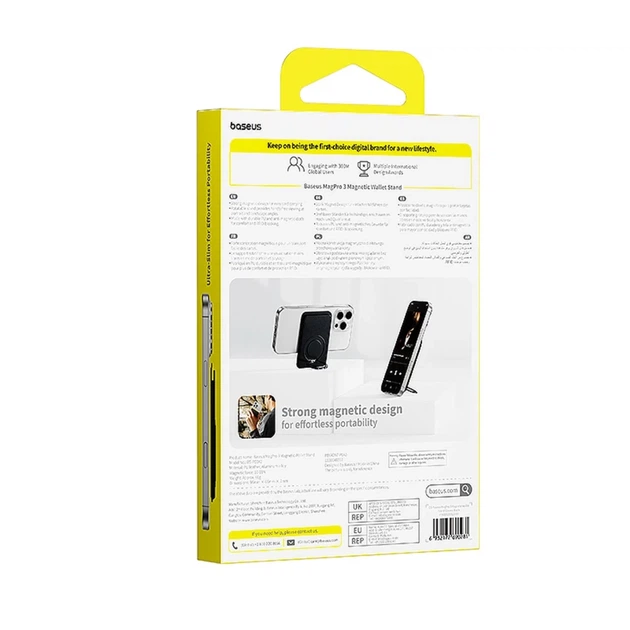 Кошелек Baseus MagPro 3 с подставкой Black with MagSafe (6932172690281) - изображение 7