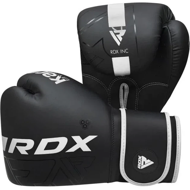 Боксерські рукавиці RDX Inc штучна шкіра 8 унцій Білий капа в комплекті - зображення 5