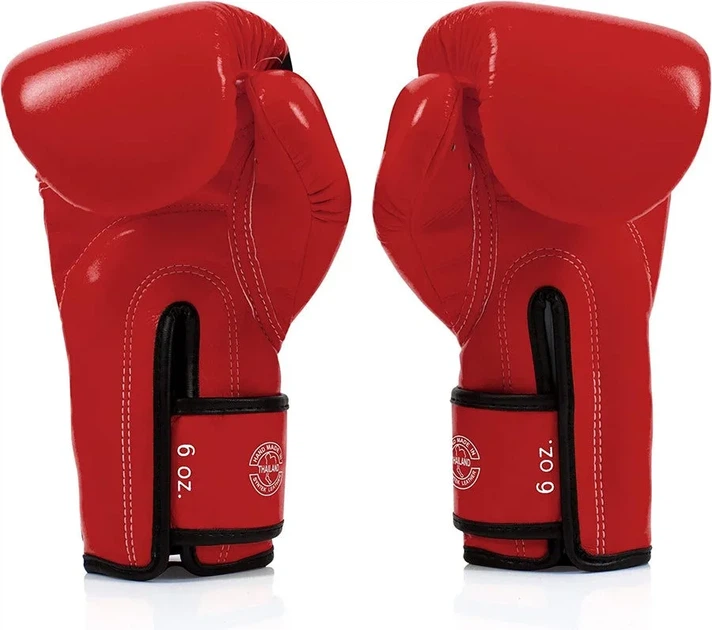 Боксерські рукавиці Fairtex штучна шкіра 10 унцій червоні - зображення 7