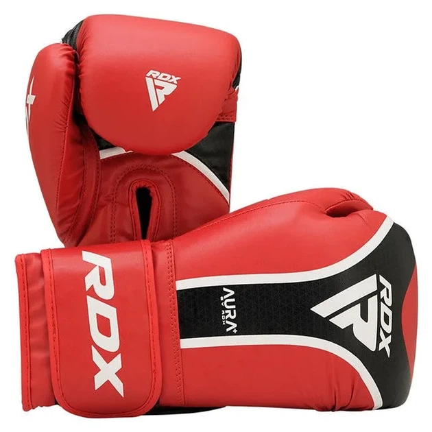 Боксерские перчатки RDX PU 16 унций Красные/Черные с капой - изображение 2