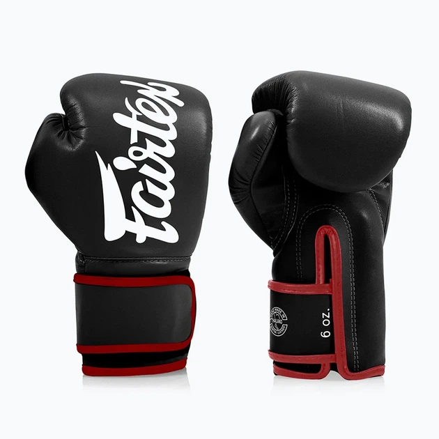 Боксерські рукавиці Fairtex штучна шкіра 16 oz Чорні з бинтами в комплекті - зображення 5
