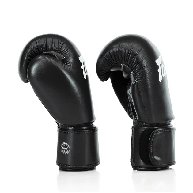 Боксерські рукавиці Fairtex штучна шкіра 12 унцій чорні - зображення 7