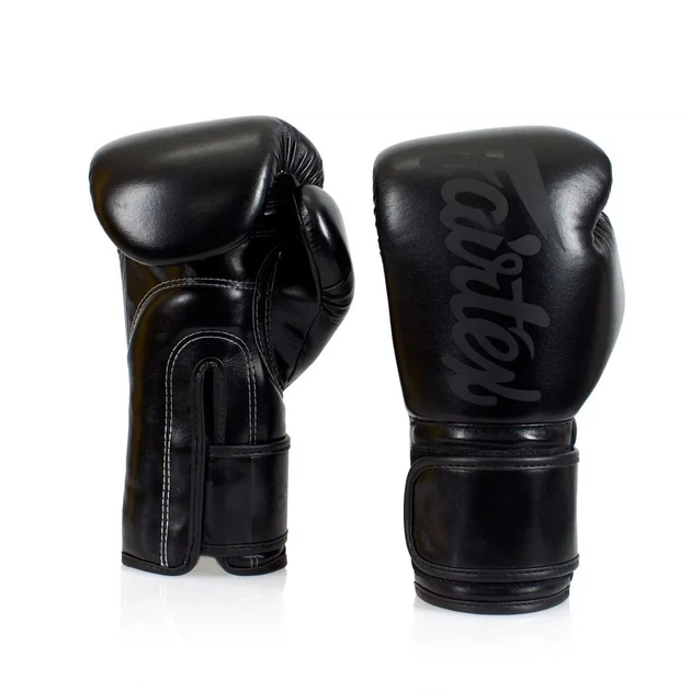 Боксерські рукавиці Fairtex мікрофібра 16 унцій чорні - зображення 8
