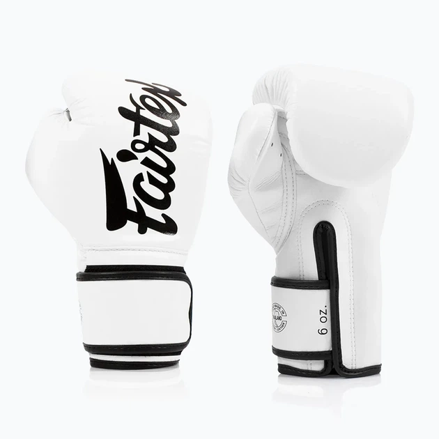 Боксерські рукавиці Fairtex мікрофібра 10 унцій білий - зображення 5