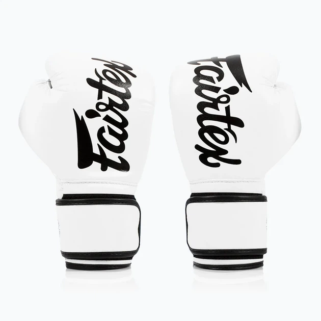 Боксерські рукавиці Fairtex мікрофібра 10 унцій білий - зображення 6