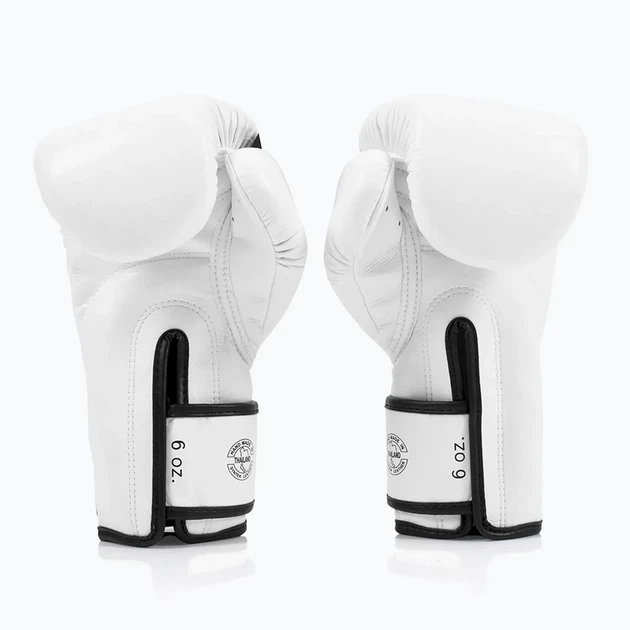Боксерські рукавиці Fairtex мікрофібра 10 унцій білий - зображення 7