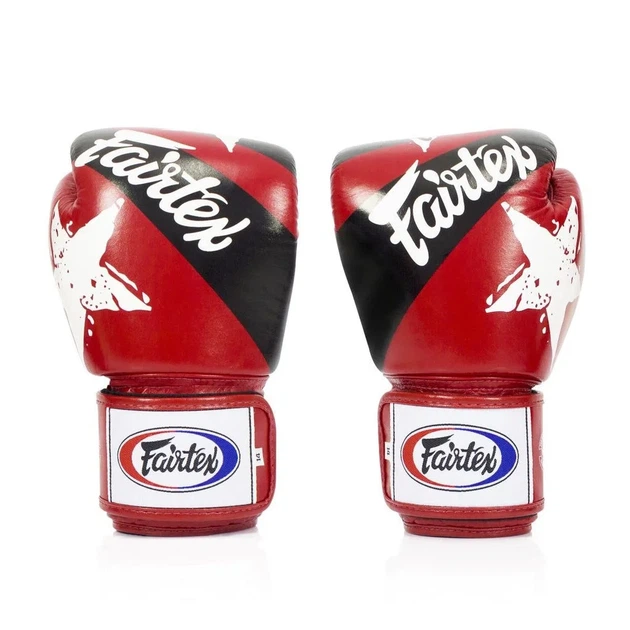 Боксерские перчатки Fairtex натуральная кожа 12 унций красные. - изображение 5
