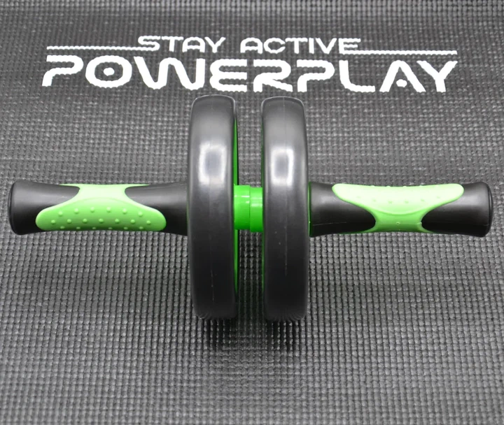 Колесо для пресса Active Point ПВХ 14 см Черное зеленая ручка - изображение 6