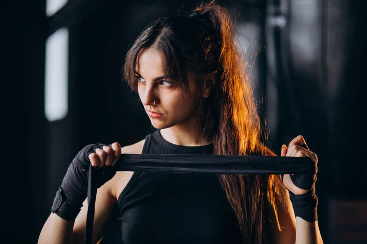 Бинты для бокса Active Point, хлопок, 4 м, черные. - изображение 3