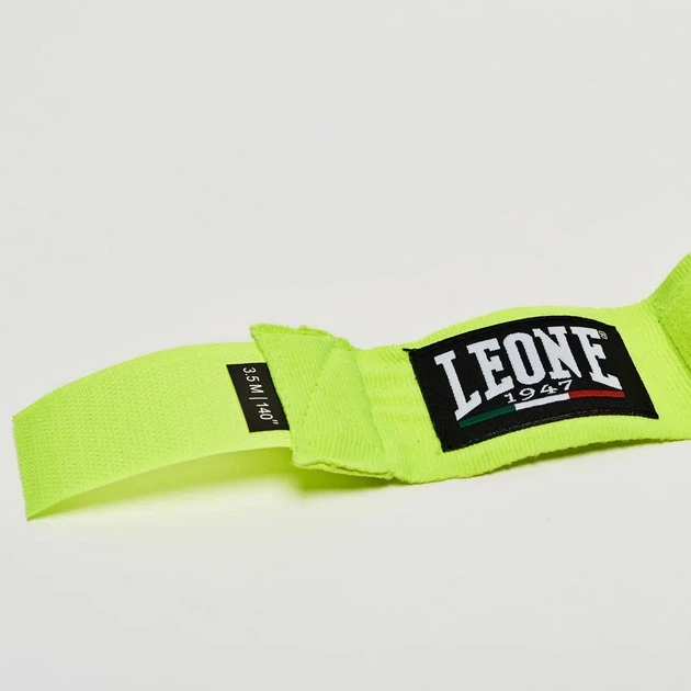 Боксерские бинты Leone хлопок 3,5 м желтые 2 шт. - изображение 5