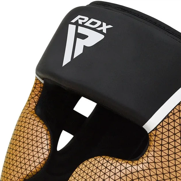 Боксерский шлем RDX PU-кожа XL Золотистый - изображение 3