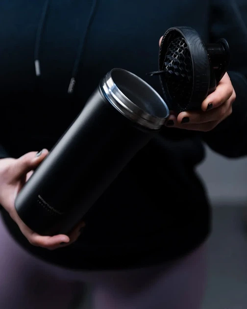 Спортивный шейкер SmartShake из нержавеющей стали 750 мл черный - изображение 9