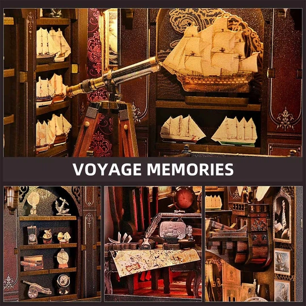 Бук Нук Спогади про подорож Інтер'єрний конструктор Voyage Memories DIY Book Nook Kit - изображение 9