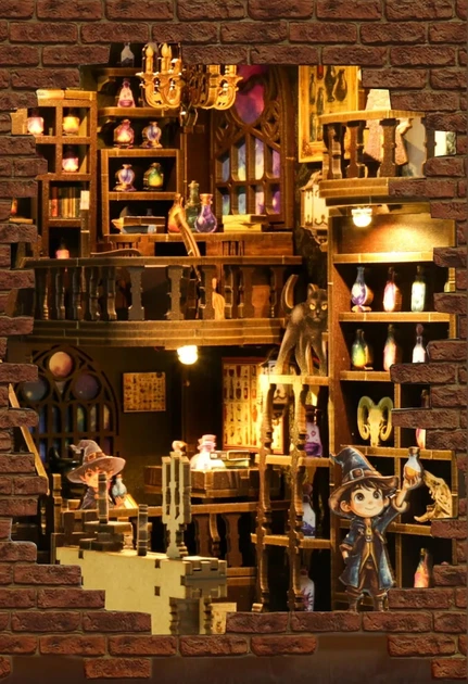 Бук Нук Майстер алхімії Book Nook Magic Alchemy Master BV02-013 Інтер'єрний конструктор - изображение 10