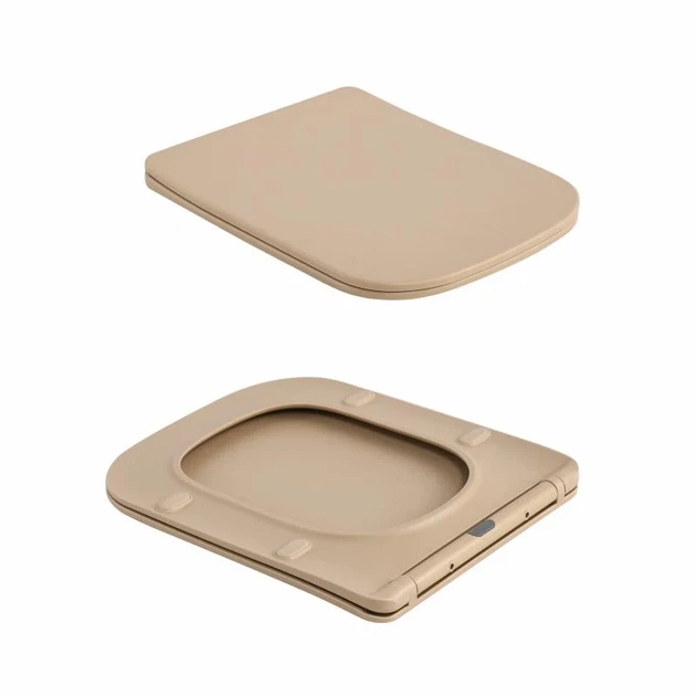 Унитаз подвесной Qtap Tern Ultra Quiet 520x345x325 мм Дюропласт Бежевый - изображение 8