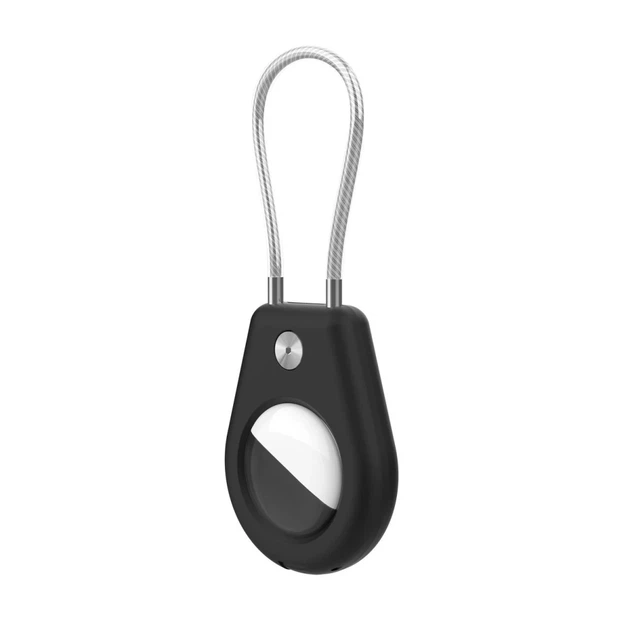Чехол Hurtel для Apple AirTag со стальной линкой Black + White (2 pack) (5907769372421) - изображение 2