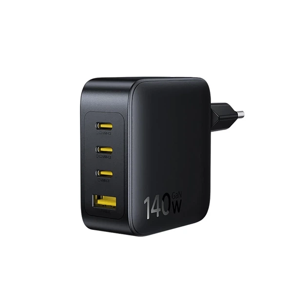 Сетевое зарядное устройство Baseus EnerFill FH11 GaN 140W 3xUSB-A + 1xUSB-C черное (6932172698812) - изображение 3