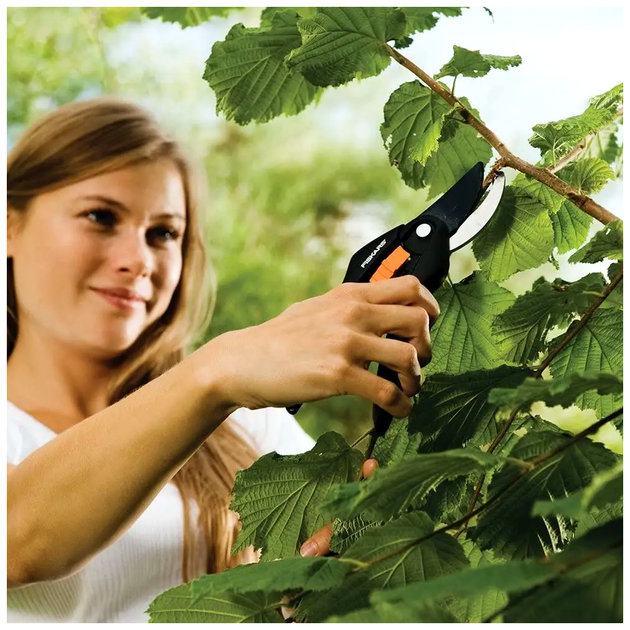 Плоскостной секатор 20.8 см нержавеющая сталь для сада Fiskars LS-1553 - изображение 9