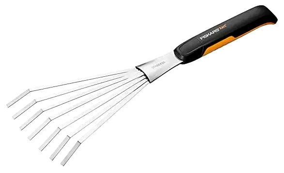 Грабли веерные нержавеющая сталь 44.3 см для уборки Fiskars LS-1274 - изображение 2