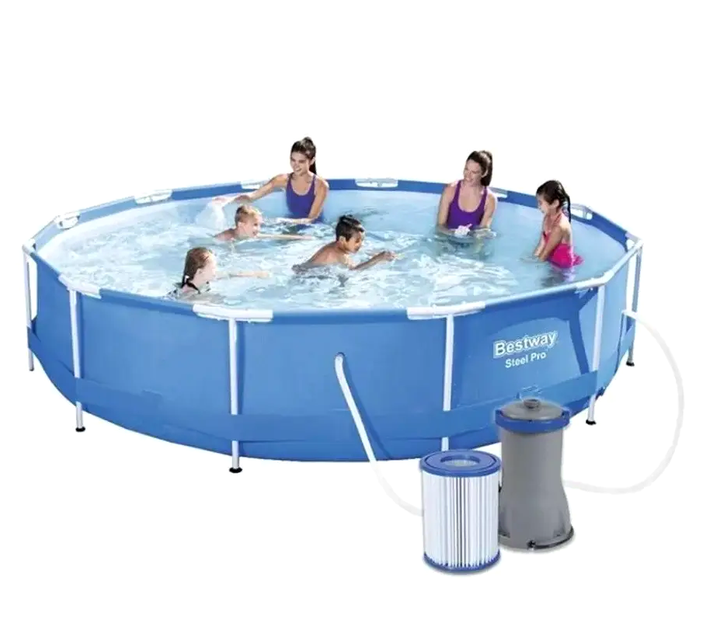 Каркасный бассейн 366 см 6473 л с насосом для дачи синий BestWay LS-2883 - изображение 6