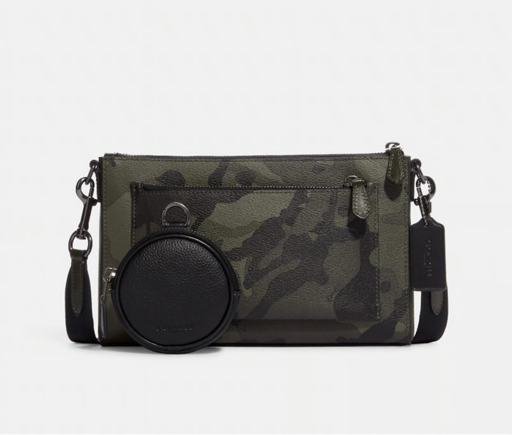 Сумка COACH Holden Crossbody With Camo Print C9972 Мужская кожаная сумочка с камуфляжным принтом 25см x 15см x 4.5см - Фото 1 Сумка COACH Holden Crossbody With Camo Print C9972 Мужская кожаная сумочка с камуфляжным принтом 25см x 15см x 4.5см - изображение 1