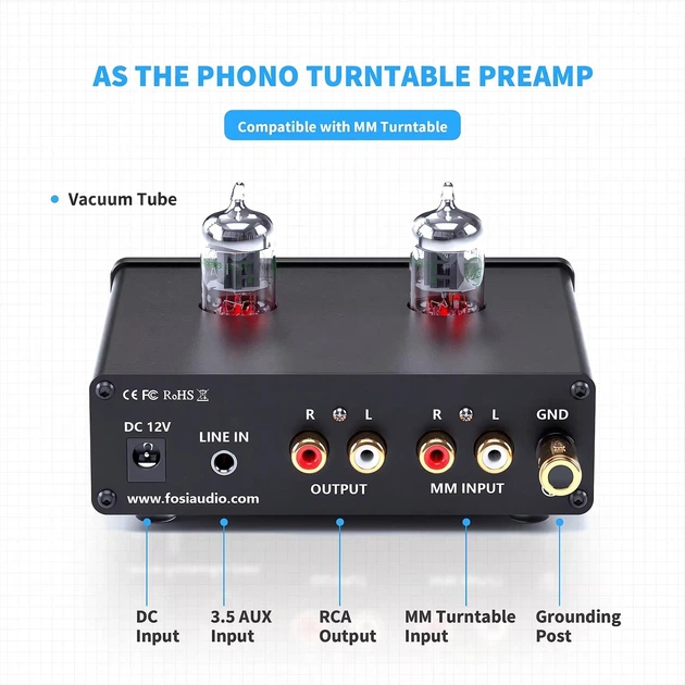 Підсилювач звуку Fosi Audio BOX X4 ламповий з блоком живлення - изображение 3