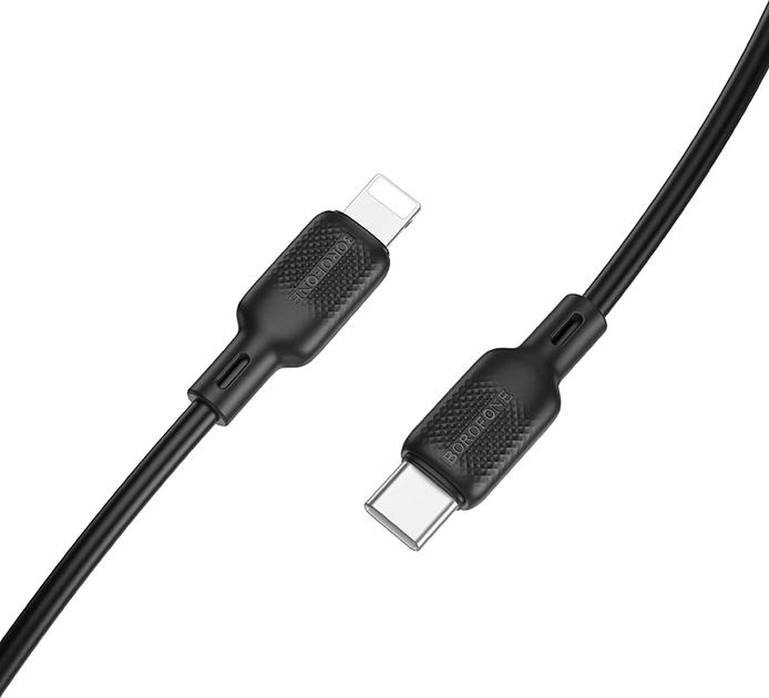 Кабель Borofone BX113 Lenny PD silicone charging data cable iP 1 м Black (6941991115370) - зображення 2