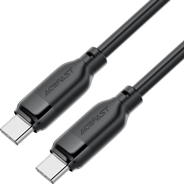 Кабель Acefast C16-03, Type-C to Type-C, 60W, TPE, TPU connectors, 1.2 м Black (6974316283805) - изображение 2
