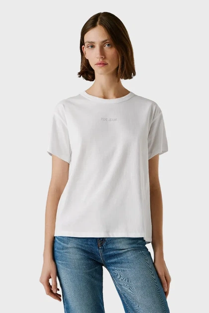 Жіноча біла футболка MIA Pepe Jeans L PL5000167 - Фото 1 Жіноча біла футболка MIA Pepe Jeans L PL5000167 - зображення 1