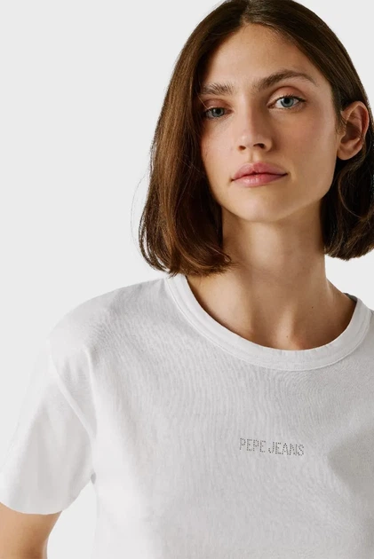 Жіноча біла футболка MIA Pepe Jeans L PL5000167 - Фото 4 Жіноча біла футболка MIA Pepe Jeans L PL5000167 - зображення 4