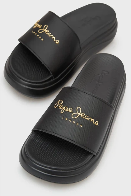 Жіночі чорні слайдери BELLA Pepe Jeans 37 PLS700001 - Фото 2 Жіночі чорні слайдери BELLA Pepe Jeans 37 PLS700001 - зображення 2