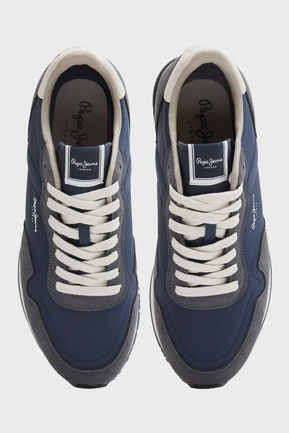 Чоловічі темно-сині кросівки HAILON BASIC Pepe Jeans 44 PMS400037 - Фото 4 Чоловічі темно-сині кросівки HAILON BASIC Pepe Jeans 44 PMS400037 - зображення 4