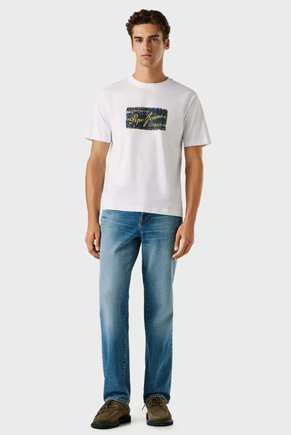 Чоловіча біла футболка SUEN Pepe Jeans L PM5010317 - зображення 2