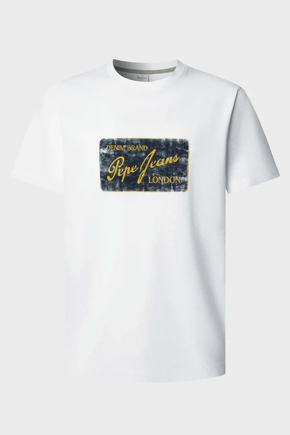Чоловіча біла футболка SUEN Pepe Jeans L PM5010317 - зображення 7