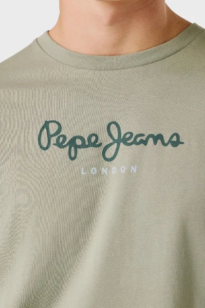 Чоловіча оливкова футболка EGGO N Pepe Jeans S PM5010178 - зображення 4
