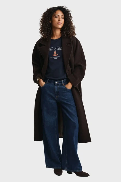 Жіноча темно-синя футболка CREST Gant XS 4202568 - Фото 2 Жіноча темно-синя футболка CREST Gant XS 4202568 - изображение 2