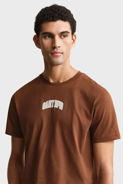 Чоловіча коричнева футболка GRAPHIC Gant XXL 2003433 - изображение 4