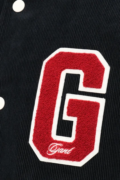 Чоловічий чорний вельветовий бомбер VARSITY Gant S 7006573 - Фото 2 Чоловічий чорний вельветовий бомбер VARSITY Gant S 7006573 - изображение 2