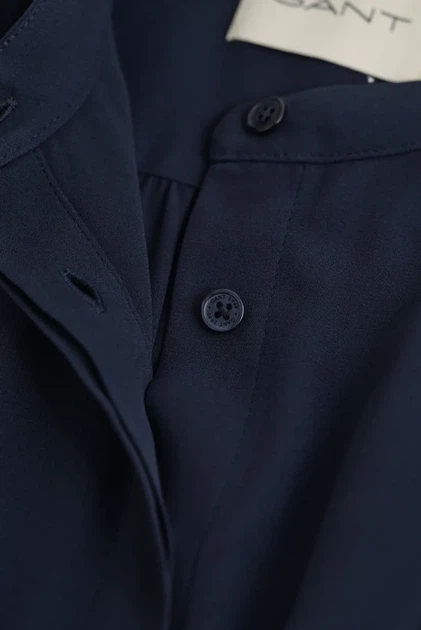 Жіноча темно-синя плісирована сукня PLEATED Gant 34 4503458 - Фото 3 Жіноча темно-синя плісирована сукня PLEATED Gant 34 4503458 - зображення 3