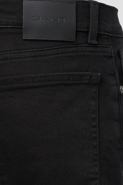Чоловічі чорні джинси REGULAR Gant 32-32 1000428 - Фото 3 Чоловічі чорні джинси REGULAR Gant 32-32 1000428 - изображение 3