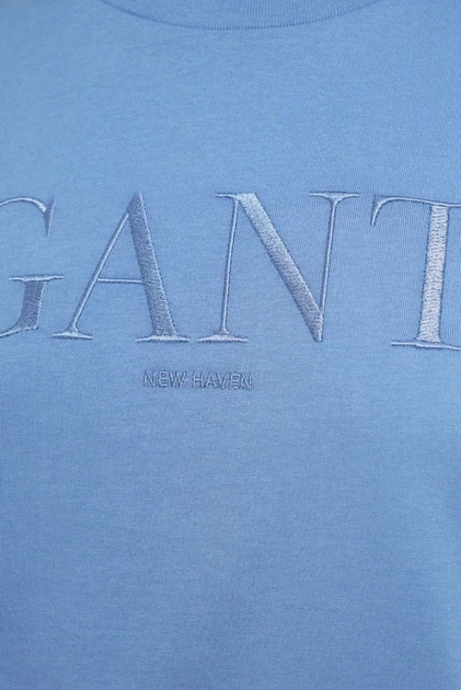 Жіноча блакитна футболка TONAL GRAPHIC Gant M 4200502 - изображение 2