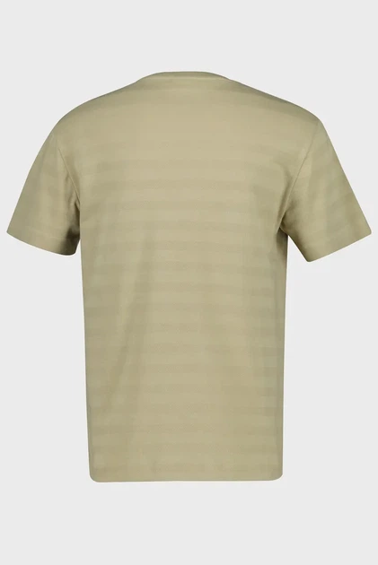 Чоловіча бежева футболка у смужку TEXTURE Gant S 2003400 - изображение 2