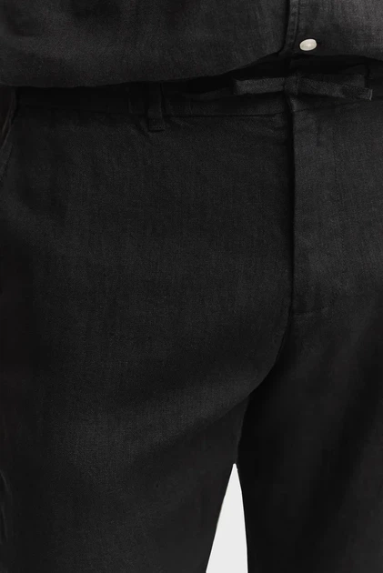 Чоловічі чорні лляні брюки Gant XL 1504040 - изображение 4